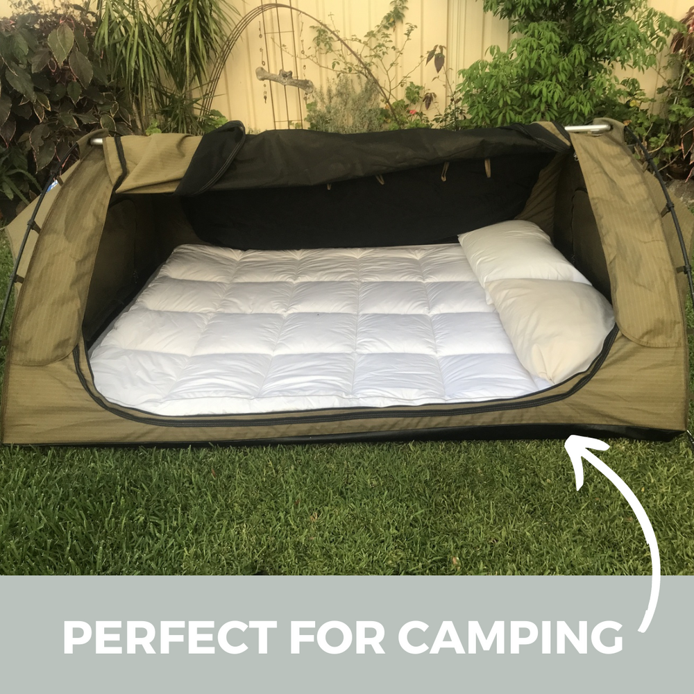 Camping Mattress Topper Swag Comfort Glamping - Muscle Mat Luxury Mattress Topper which is Best Memory Foam Mattress Topper of Australia